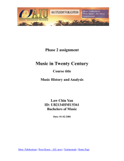 Music in Twenty Century - Atlantic International University