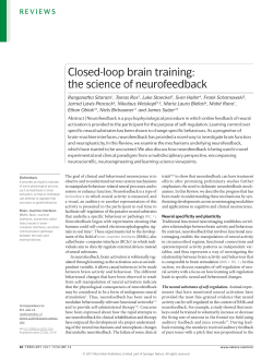 Closed-loop brain training: the science of neurofeedback