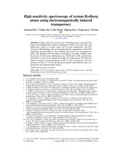 High sensitivity spectroscopy of cesium Rydberg atoms using