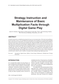 Strategy Instruction and Maintenance of Basic Multiplication Facts