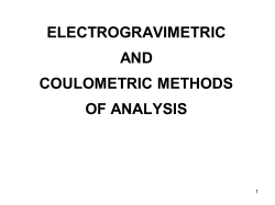 ELECTROGRAVIMETRIC AND COULOMETRIC METHODS OF