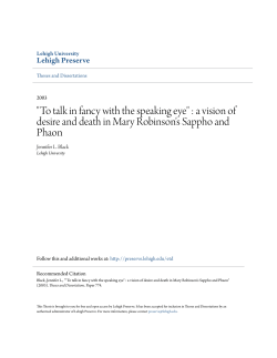 "To talk in fancy with the speaking eye" : a vision