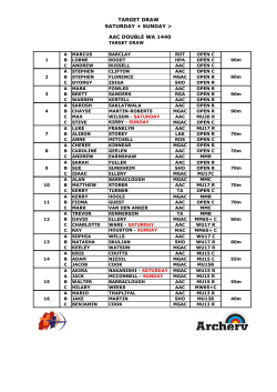 Target Draw 2016 - Auckland Archery Club