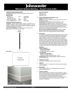 Millwork&reg; Resilient Wall Base &ndash; Reveal&reg; 6 inch profile