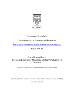 Pesticides and Bees: Ecological