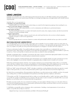 Creating Your LinkedIn Profile