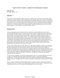 Analysis of Sheet Variations &ndash; Insights of Two-Dimensional