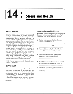 Chapter 14 Stress and Health