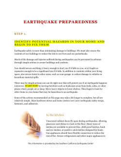 earthquake preparedness