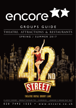 Groups Brochure - Encore Tickets