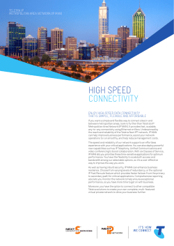 HIGH SPEED CONNECTIVITY