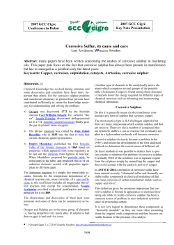 Corrosive Sulfur, its cause and cure