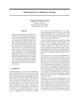 Online Queries for Collaborative Filtering
