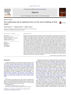 The moderating role of regulatory focus on the social modeling of