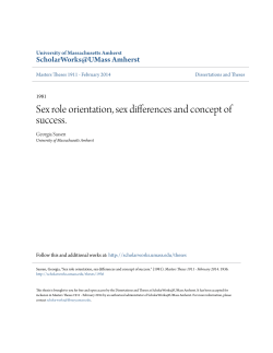 Sex role orientation, sex differences and concept of success.