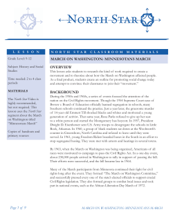 Page 1 of 9 OVERVIEW BACKGROUND MARCH ON
