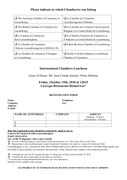 Please indicate to which Chamber(s)