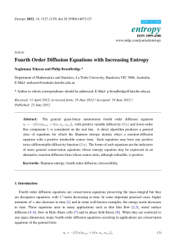 Fourth Order Diffusion Equations with Increasing Entropy