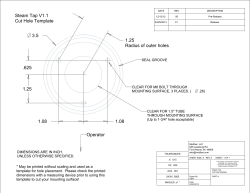 3.5 .625 1.25 1.08 1.08 1.25 Radius of outer holes Operator Steam