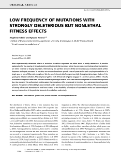 low frequency of mutations with strongly deleterious but