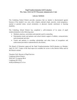 Notice of Pupil Nondiscrimination Self Evaluation Completed