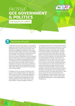 AS 2 The House of Lords Factfile