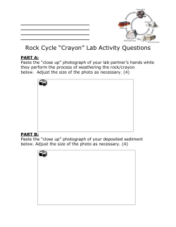 Rock Cycle &ldquo;Crayon&rdquo; Lab Activity Questions