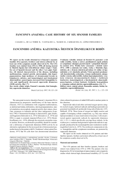 Fanconi`s anaemia: Case history of six spanish families