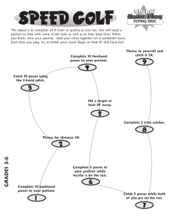 6 PE Home Play Student Handouts