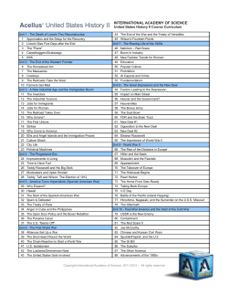 Acellus United States History II - International Academy of Science