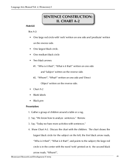 SENTENCE CONSTRUCTION: II. CHART A-2