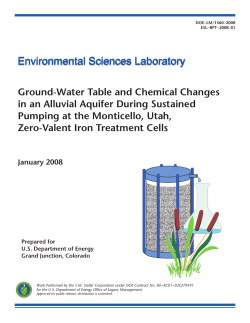 Ground-Water Table and Chemical Changes in an Alluvial - CLU-IN