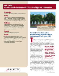 University of Southern Indiana &mdash; Saving Time and Money