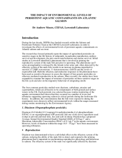 The impact of environmental levels of persistent aquatic