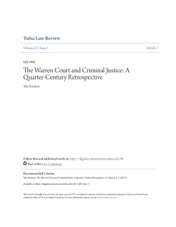 The Warren Court and Criminal Justice