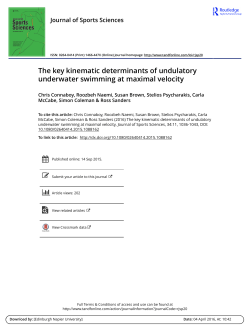 The key kinematic determinants of undulatory underwater swimming