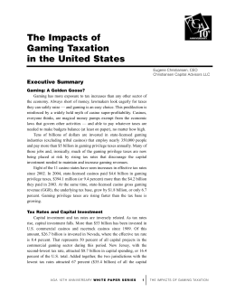 The Impacts of Gaming Taxation in the United States