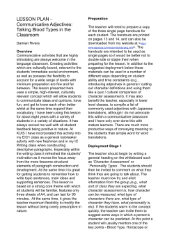 LESSON PLAN - Communicative Adjectives