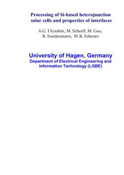 a-Si:H - FernUni Hagen