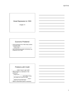 Hoover Presidency PowerPoint (1929-1933) (pdf file)