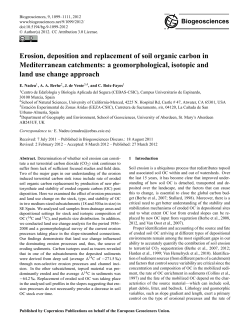Erosion, deposition and replacement of soil