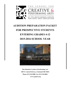 2006-2007 scpa audition preparation packet