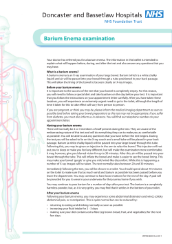 Barium Enema examination