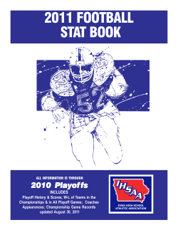 2011 football stat book - Iowa High School Athletic Association