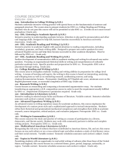 course descriptions - Winona State University