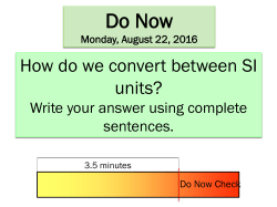 Metric Conversion Notes (II)