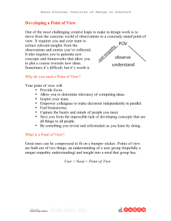 Developing a Point of View