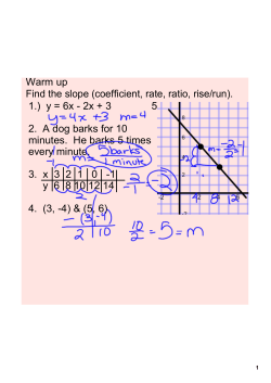 1.) y = 6x 2x + 3 5. 2. A dog barks for 10 minutes. He barks 5 times