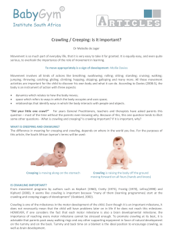 Crawling / Creeping: is it important?