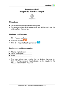 Magnetic Field Strength P-17